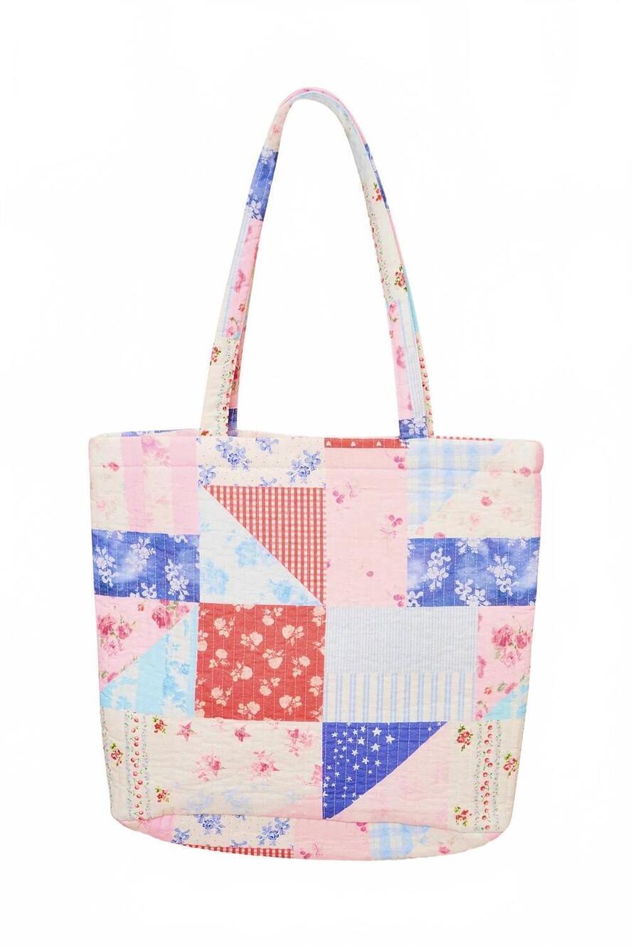 NEW LOVESHACKFANCY henderson tote in red white blue